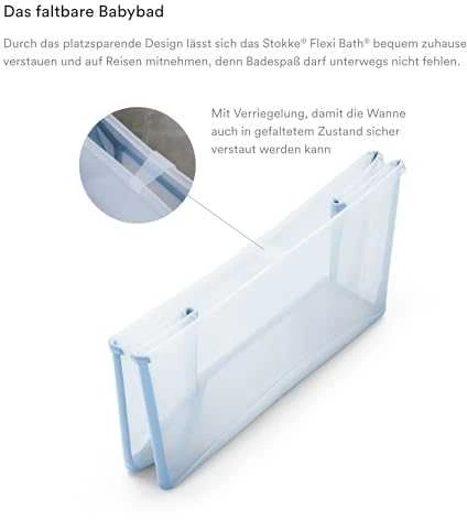 Stokke Flexi Bath - sulankstoma vaikiška vonia | Ledyno mėlyna