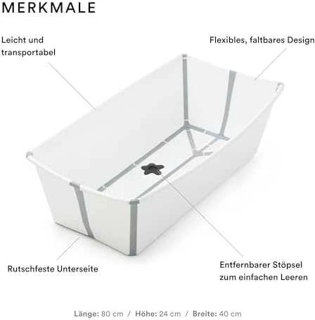 Stokke Flexi Bath - X-Large sulankstoma kūdikio vonelė | Baltas