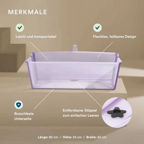 Stokke Flexi Bath - X-Large sulankstoma kūdikio vonelė | Levandos