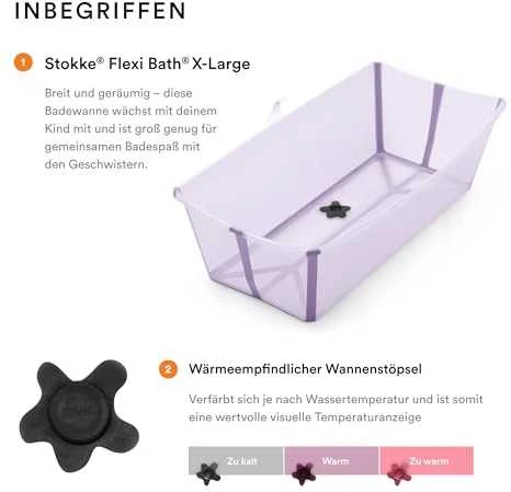 Stokke Flexi Bath - X-Large sulankstoma kūdikio vonelė | Levandos