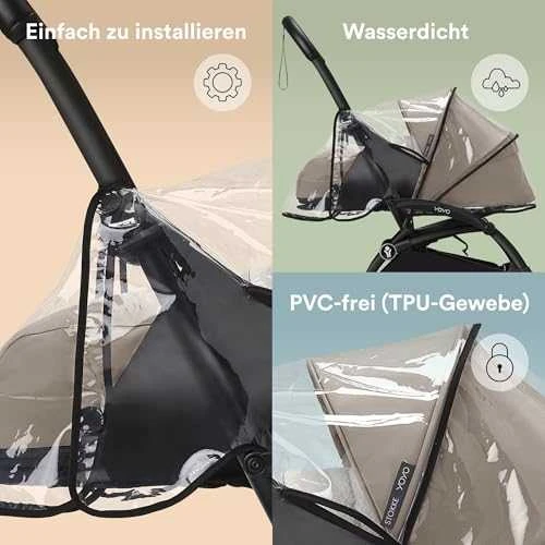Stokke BABYZEN YOYO 6+ lietaus uždangalas - uždangalas nuo lietaus YOYO + ir YOYO 2 vežimėliui