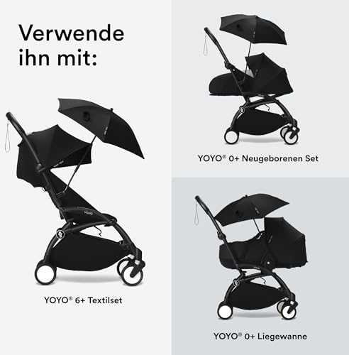 Stokke Yoyo - skėtis vežimėliui | Juoda