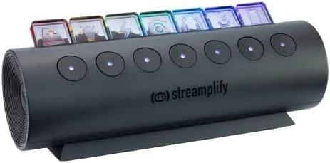 „Streamplify“ šakotuvas „Control 7“, 7x USB 3.0 A tipo, RGB, 12V, ES maitinimo kabelis – juodos spalvos