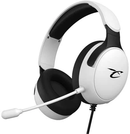 Žaidimų ausinės su mikrofonu Subsonic Astra, baltos / juodos