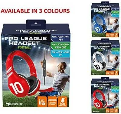 Subsonic žaidimų ausinės Football raudonos spalvos