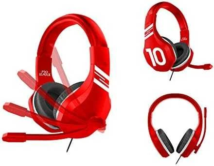 Subsonic raudonos žaidimų ausinės su mikrofonu