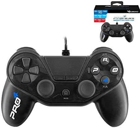 Subsonic Pro 4 Wired Controller for PS4 juodos spalvos