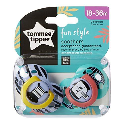 TOMMEE TIPPEE silikoninis čiulptukas FUN STYLE, 18-36 mėn., 2 vnt., 43340403