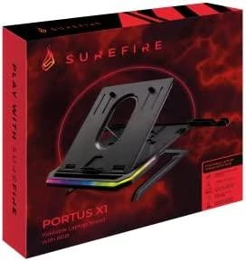 VER SureFire PORTUS X1 Nešiojamojo kompiuterio stovas Juoda 43,9 cm (17.3″)