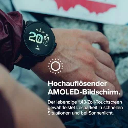 Išmanusis laikrodis Suunto Race Titanium Charcoal, Tamsiai pilkos spalvos korpusas su juodos spalvos dirželiu