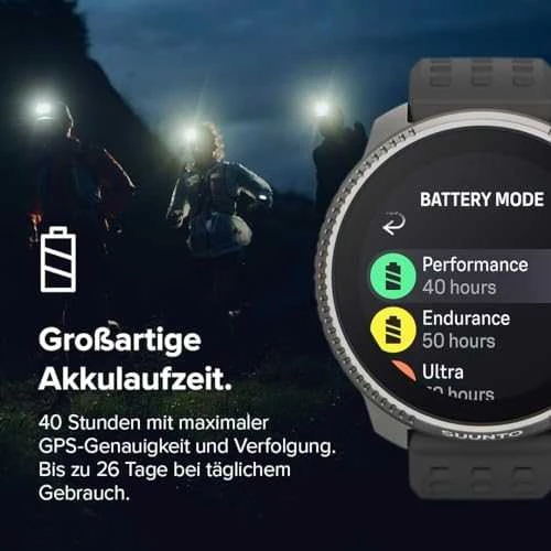 Išmanusis laikrodis Suunto Race Titanium Charcoal, Tamsiai pilkos spalvos korpusas su juodos spalvos dirželiu
