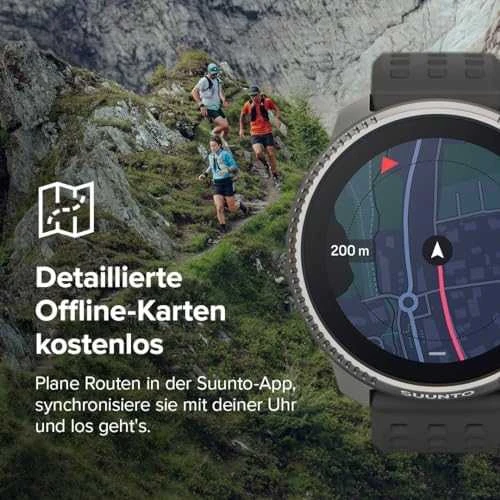 Išmanusis laikrodis Suunto Race Titanium Charcoal, Tamsiai pilkos spalvos korpusas su juodos spalvos dirželiu