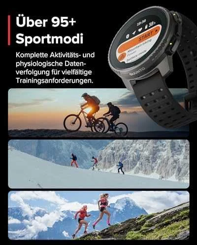 Išmanusis laikrodis Suunto Vertical Titanium Solar, Titano spalvos korpusas su juodos spalvos dirželiu