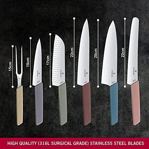 „Victorinox Modern Peilis“ kaladėlės, 6 vnt., buko medienos