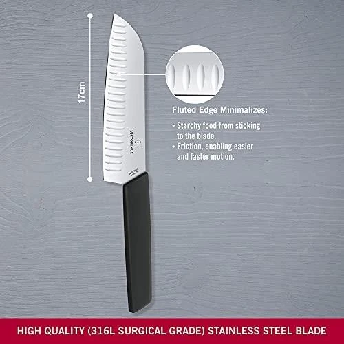 Victorinox Swiss Modern Santoku juoda 17 cm