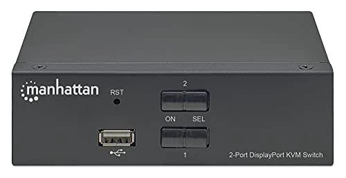 Intracom MANHATTAN KVM jungiklis DisplayPort/USB 2x1 4K 60Hz