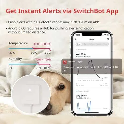 SwitchBot termometras ir higrometras