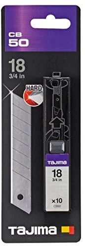 Tajima DORA Razar Juodas atsarginės geležtės 18 mm, 10 vnt.