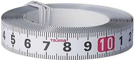 Klijuojama plieninė liniuotė Tajima 5m x 13mm