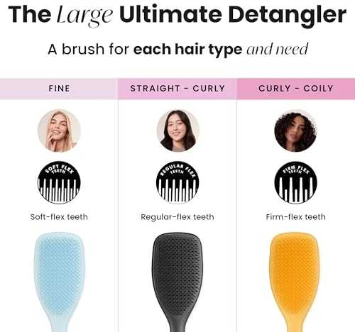 Plaukų šepetys Tangle Teezer Large Wet Detangler Peach, persiko spalvos