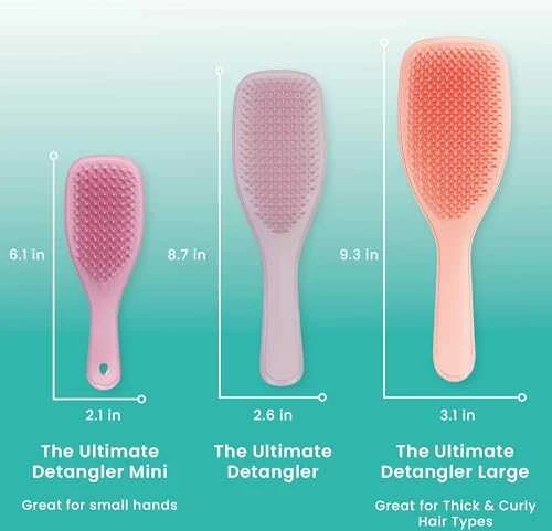 Plaukų šepetys Tangle Teezer Large Wet Detangler Peach, persiko spalvos