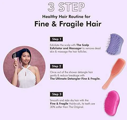 Plaukų šepetys Tangle Teezer Fine & Fragile Berry Bright