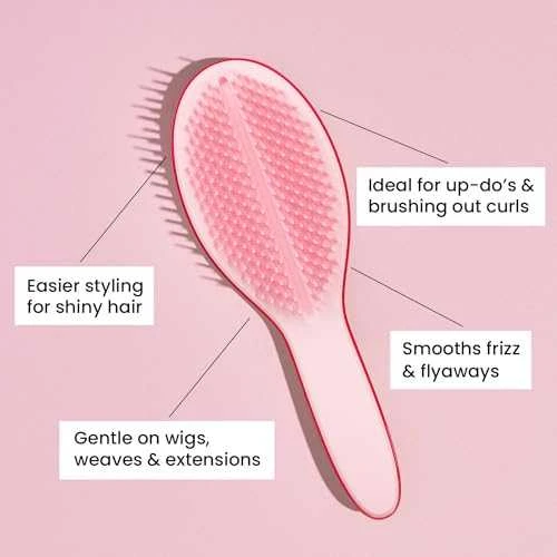 Plaukų šepetys Tangle Teezer Wet Detangler The Ultimate Styler Bright Rožinė, rožinės spalvos