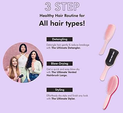 Plaukų šepetys Tangle Teezer Wet Detangler The Ultimate Styler Bright Rožinė, rožinės spalvos