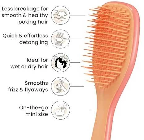 Tangle Teezer The Ultimate Detangler Mini Salmon Rožinė Apricot