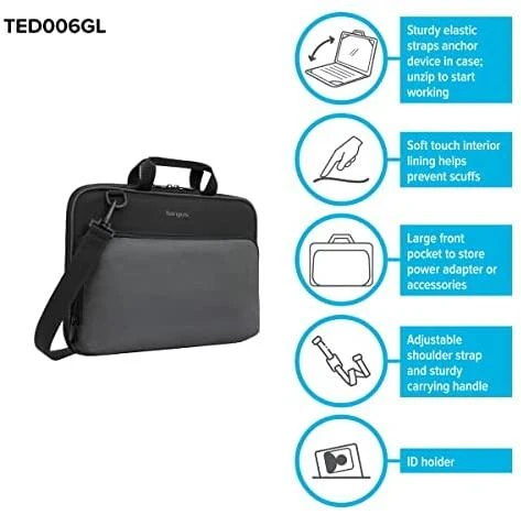 TARGUS EDUCATION WORK-IN 11.6" C/SHELL BAG BLK/Pilkas