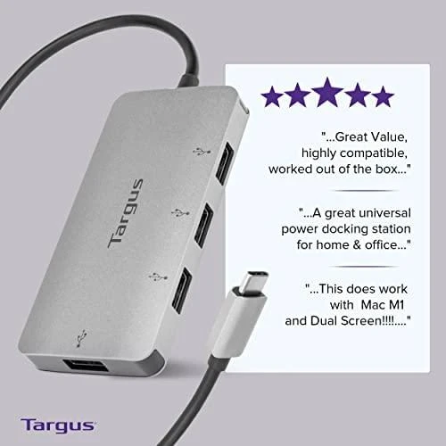 TARGUS USB-C 4 prievadų stebulės AL DĖKLAS