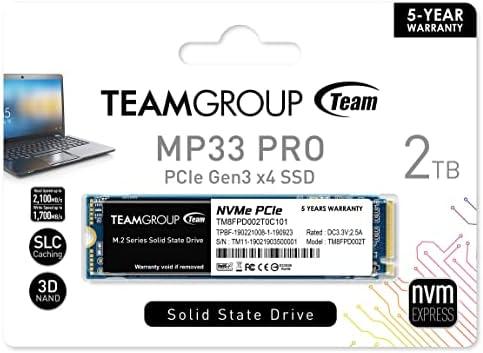 TEAM GROUP MP33 Pro 2TB PCIe Gen3 x4 NVMe M.2 SSD 2100/1700 MB/s