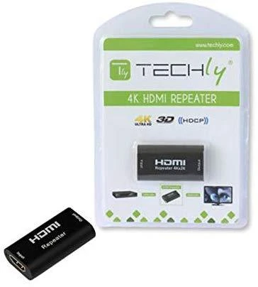 Techly IDATA HDMI2-RIP4KT vaizdo ir garso signalų ilgintuvas AV kartotuvas Juoda