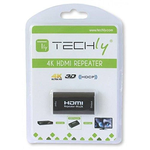 Techly IDATA HDMI2-RIP4KT vaizdo ir garso signalų ilgintuvas AV kartotuvas Juoda