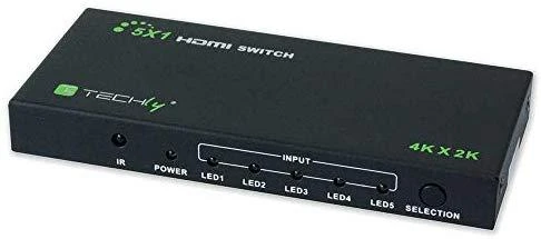Techly HDMI jungiklis su 5 įvesties LED indikatoriais