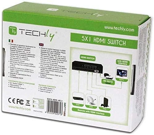 Techly IDATA HDMI-4K51 vaizdo signalo jungiklis