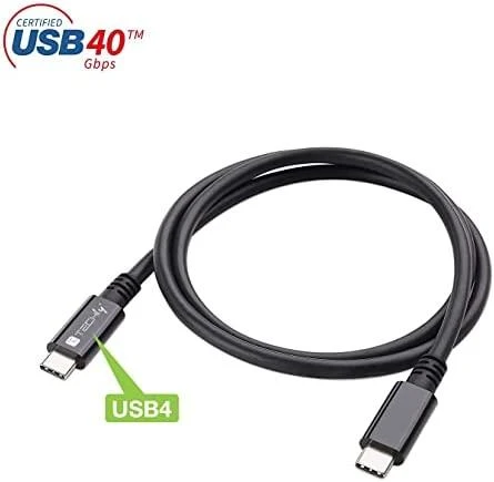 TECHLY USB 4 Gen 3 Type-C laidas M/M E-Mark 8K 40Gbps 100W PD 0,8m