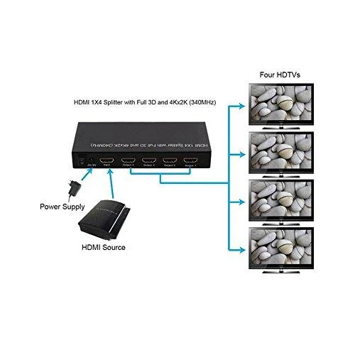 Techly IDATA HDMI-4K4 vaizdo signalų daliklis 4x HDMI