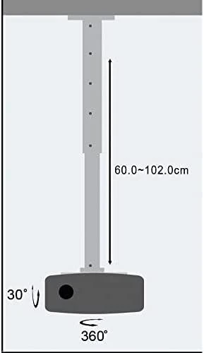 TECHLY 301559 Techly Universal projector lubinis laikiklis mount 30/37 cm, 15 kg, sidabrinis
