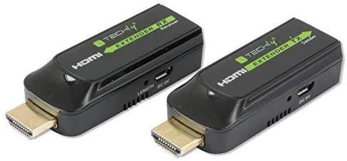 Techly IDATA EXT-E70 vaizdo ir garso signalų ilgintuvas AV siųstuvas ir imtuvas Juoda