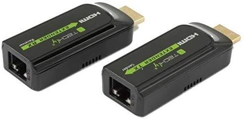 Techly IDATA EXT-E70 vaizdo ir garso signalų ilgintuvas AV siųstuvas ir imtuvas Juoda
