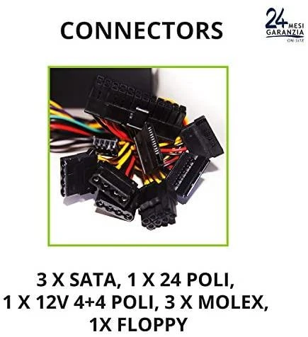 Korpuso maitinimo blokas ATX 500WFAL506FS12B TECNOWARE