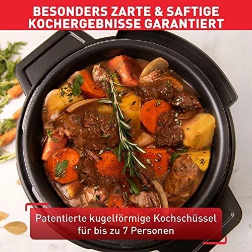 TEFAL | Turbo virtuvės ir kepimo daugiafunkcis puodas | CY7788 | 1200 W | 7,6 l | Programų skaičius 15 | Juodas