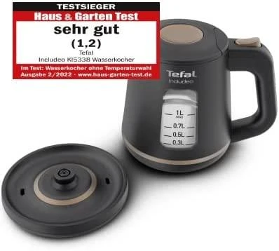 TEFAL | Virdulys | KI533811 | Electric | 2400 W | 1 L | Plastic | 360° rotational base | Juodas