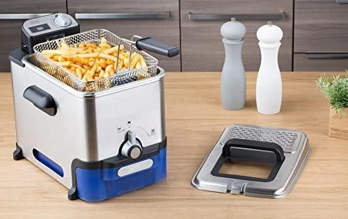 Gruzdintuvė Keptuvė Tefal Oleoclean Pro FR8040 (3,5 l, 1,2kg, 2300 W, plieno spalvos)