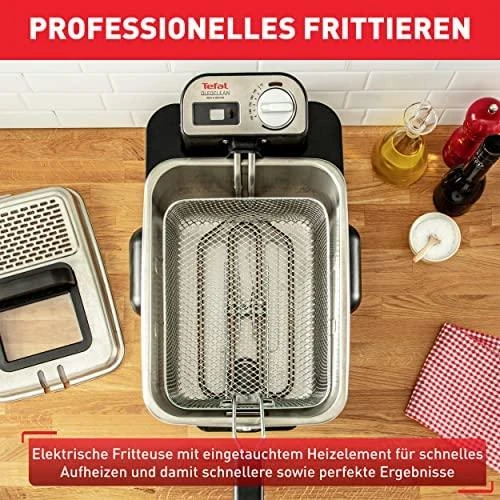 Gruzdintuvė Keptuvė Tefal Oleoclean Pro FR8040 (3,5 l, 1,2kg, 2300 W, plieno spalvos)
