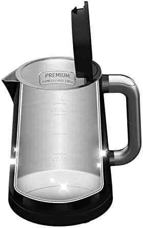 TEFAL Virdulys KO854830 Smart'n Light Electric, 1800 W, 1 L, Plastikinis, 360° sukamasis pagrindas, Juodas