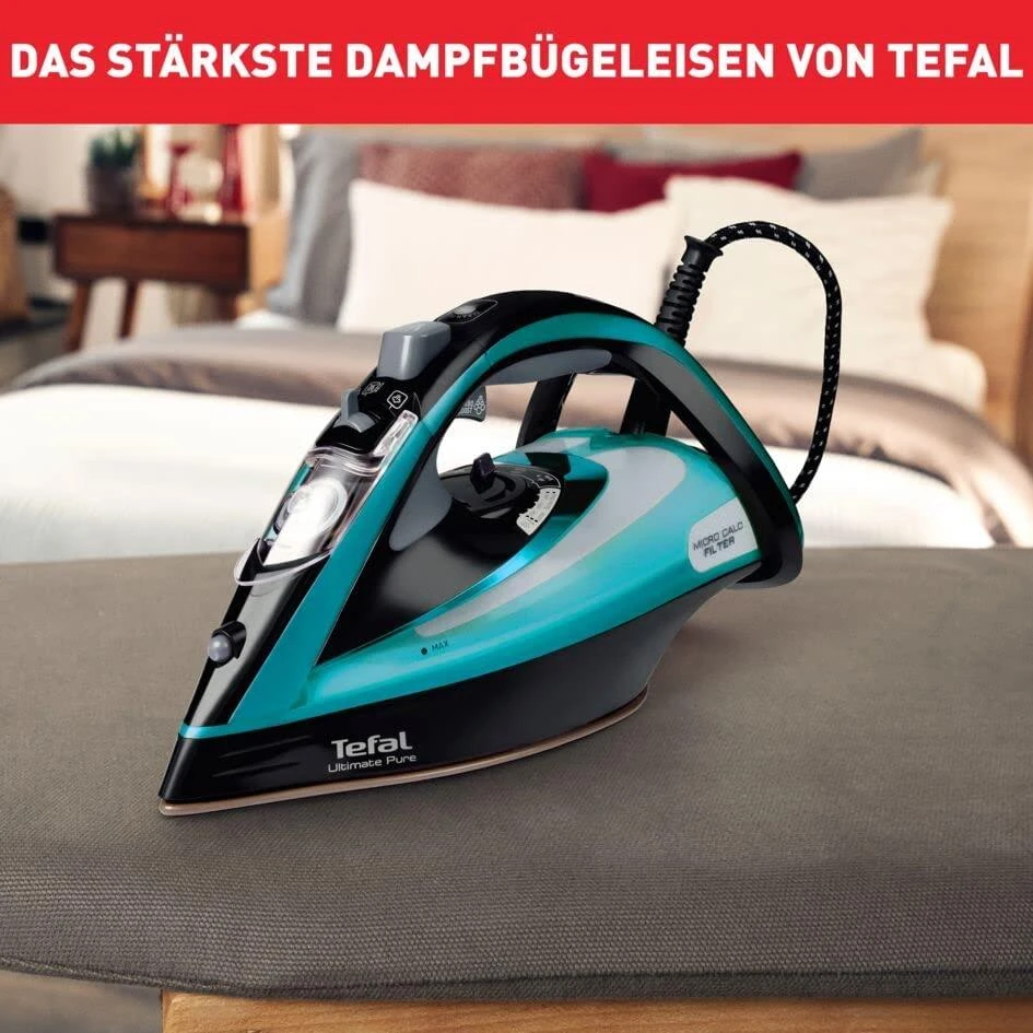 Garų lygintuvas Tefal Ultimate Pure FV9844E0 | 3200 W | Vandens talpa 350 ml