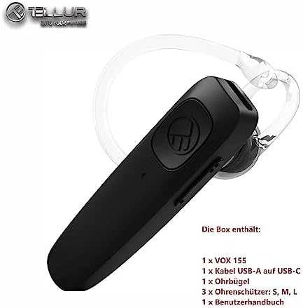 Tellur Bluetooth Headset Vox 155, juodas