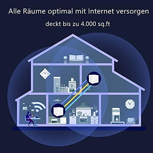 Tenda Nova MW12 Wi-Fi Mesh sistema AC2100, trijų juostų, 350 m², 2 vnt., MW12-2